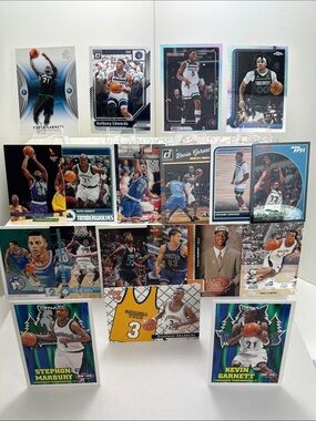 Anthony Edwards/Kevin Garnett TimberWolves lot of 19+ Marbury/JR Rider Rookies